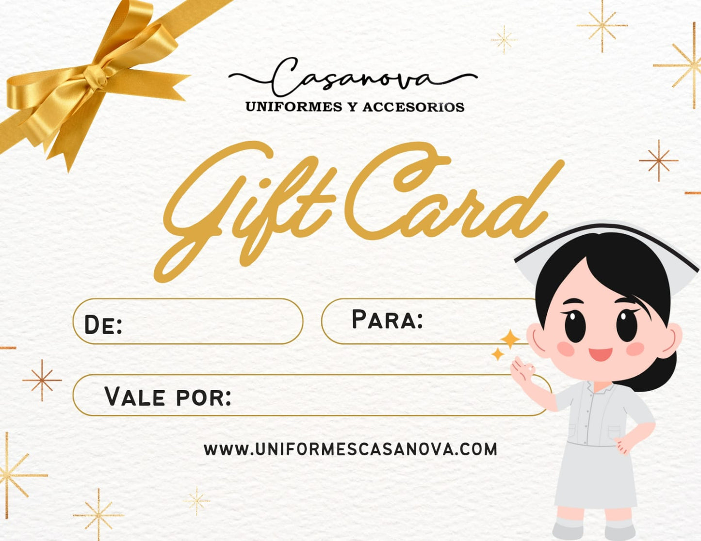 Tarjeta de regalo de Uniformes Casanova