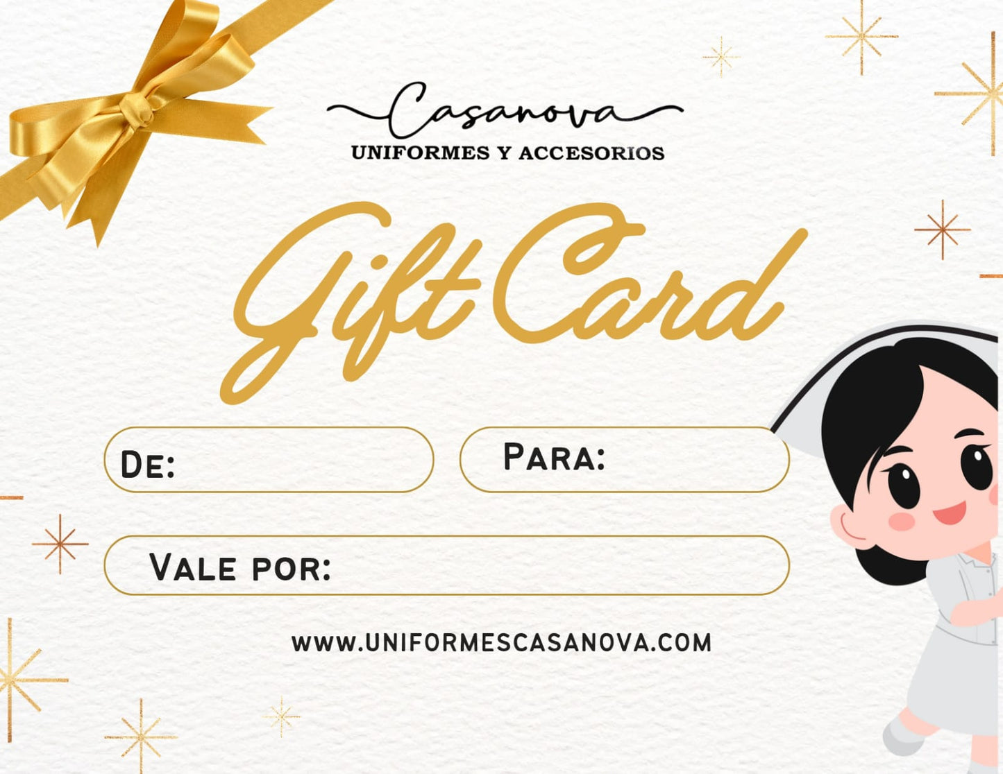 Tarjeta de regalo de Uniformes Casanova