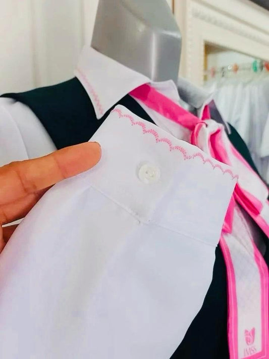 Blusa Casanova Bordado Rosa(Manga Larga)