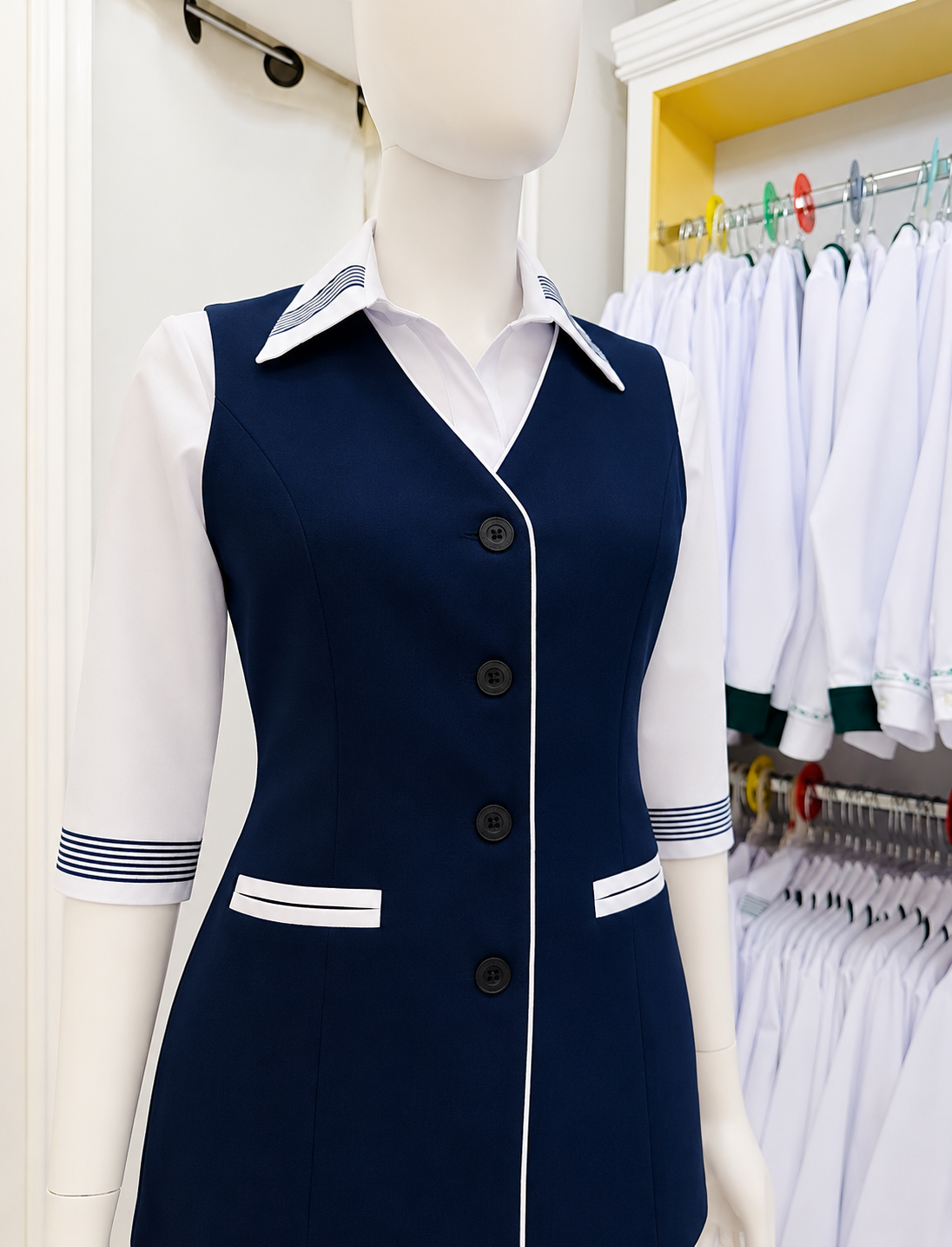 Blusa Luar Azul (Manga 3/4)
