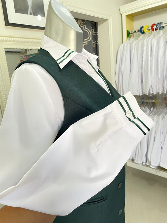 Blusa Casanova Satin Verde(Manga Larga)