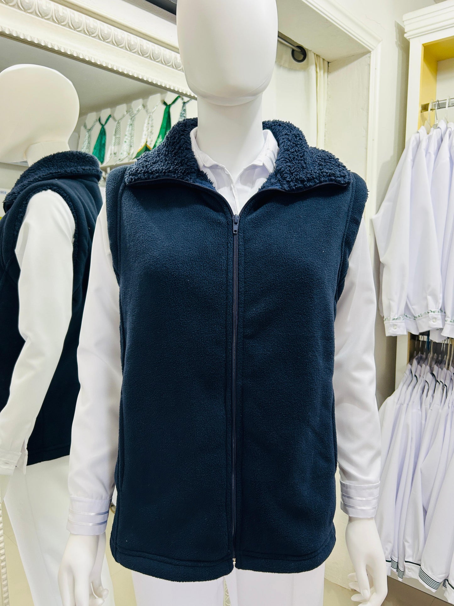 Chaleco aborregado GRIS/AZUL MARINO