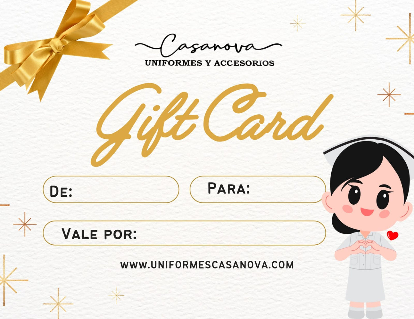 Tarjeta de regalo de Uniformes Casanova