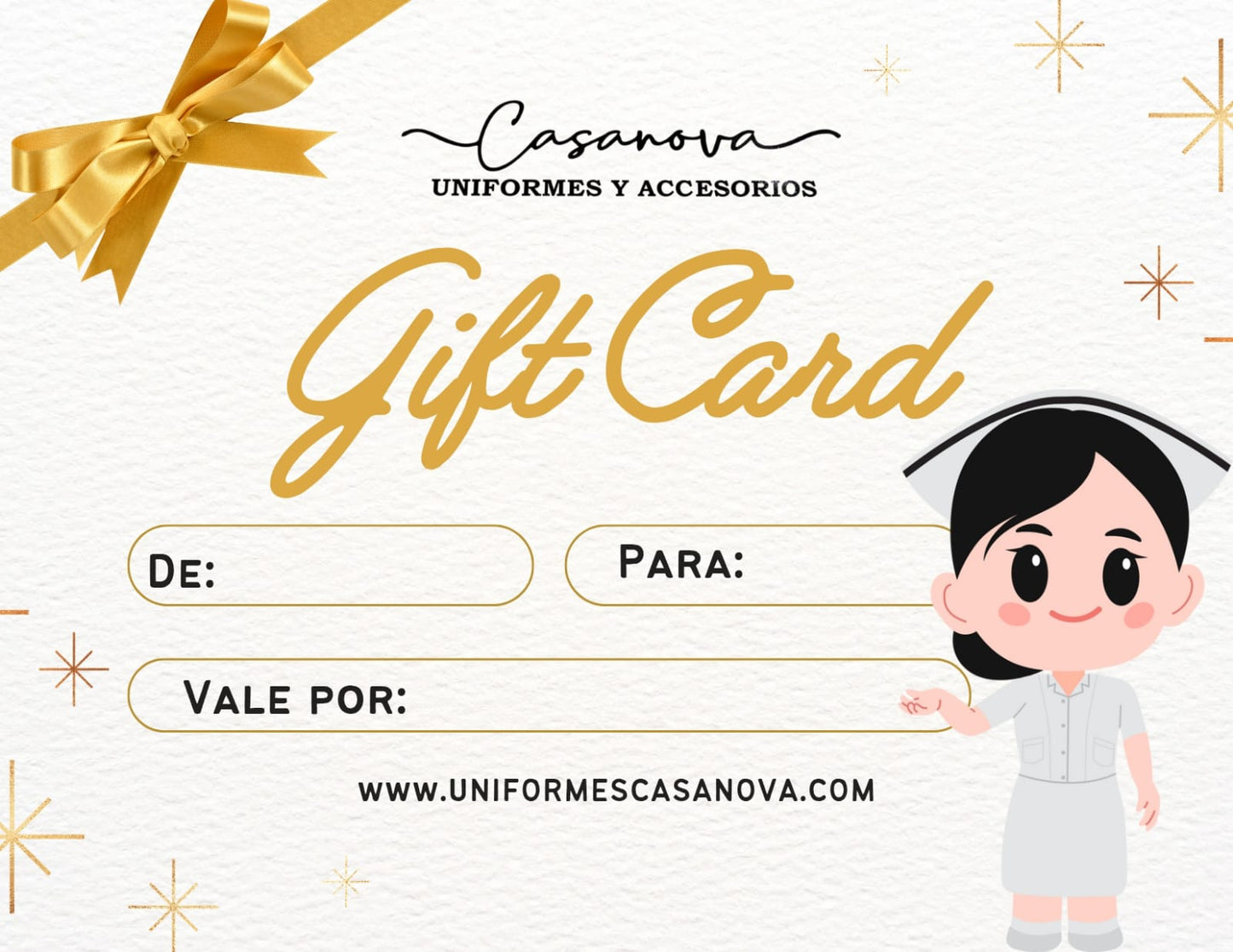 Tarjeta de regalo de Uniformes Casanova