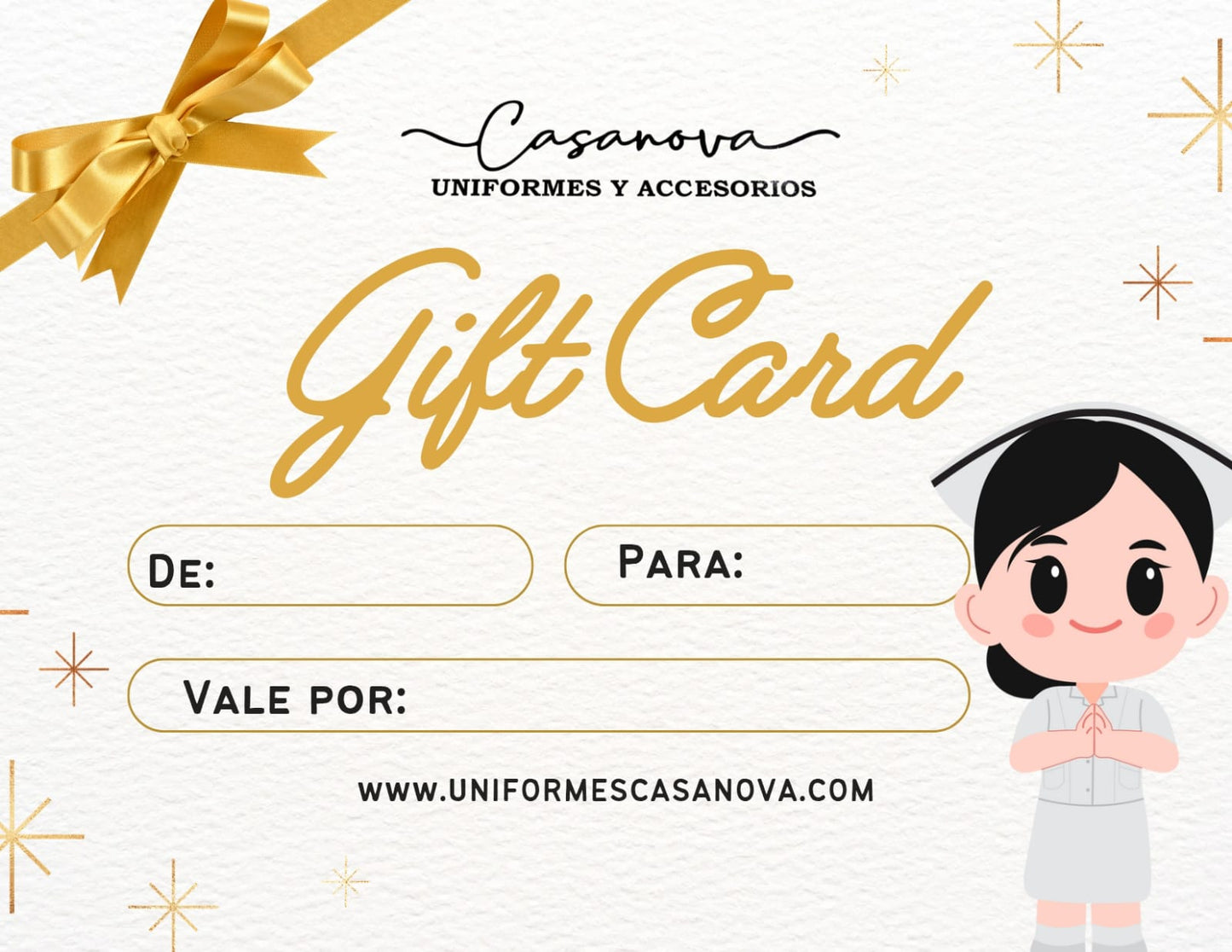 Tarjeta de regalo de Uniformes Casanova