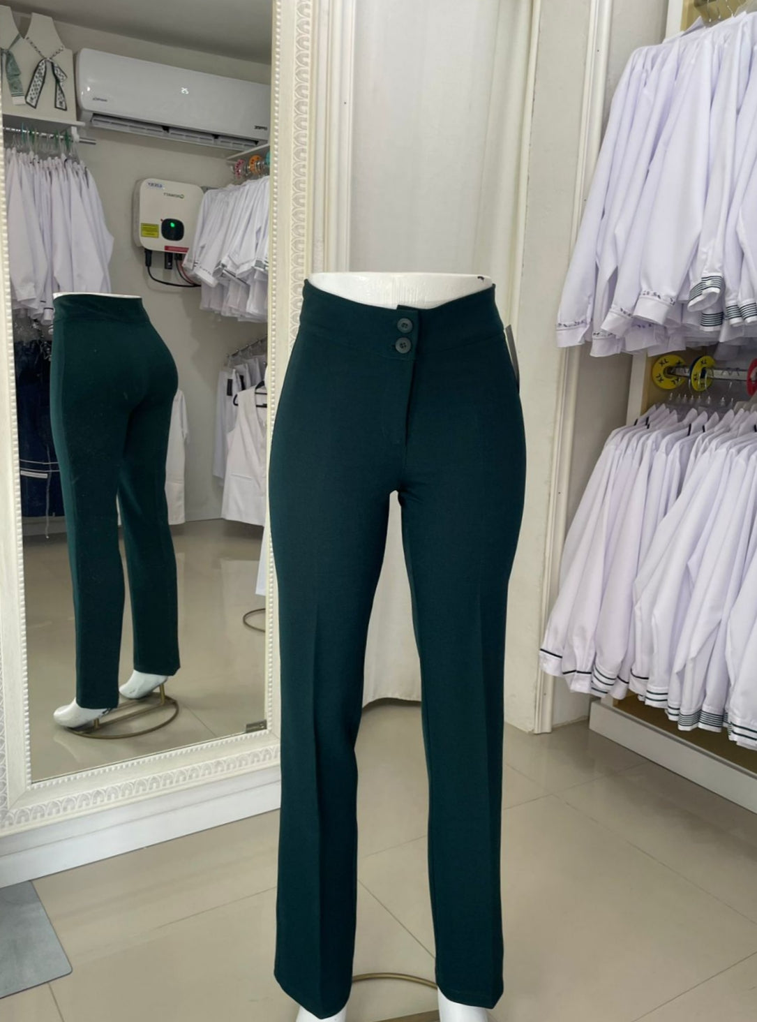 Pantalon Verde Sin Bolsas