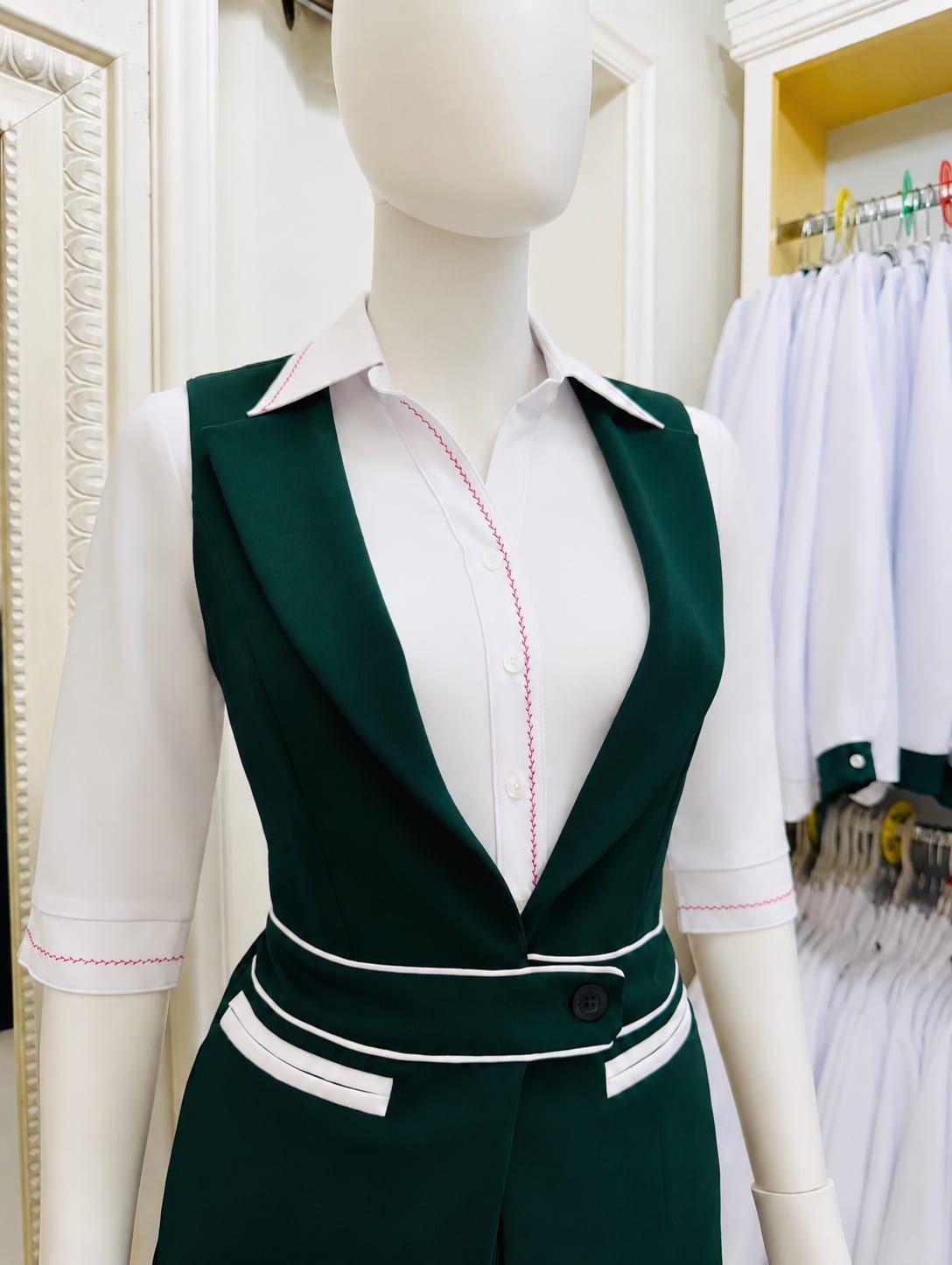 Blusa Bordado Rosa (Manga 3/4)