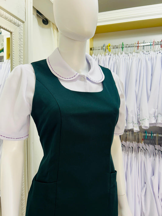 Blusa Casanova Cuello Bebe Manga Corta Bordado Lila